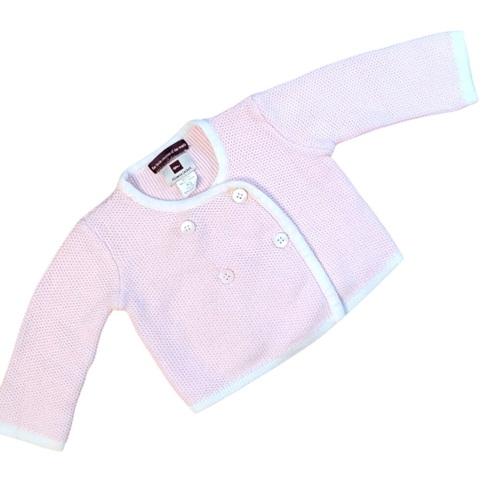 Tea Girls Chinese Knitted Pink Jacket Size XS‎ 6M